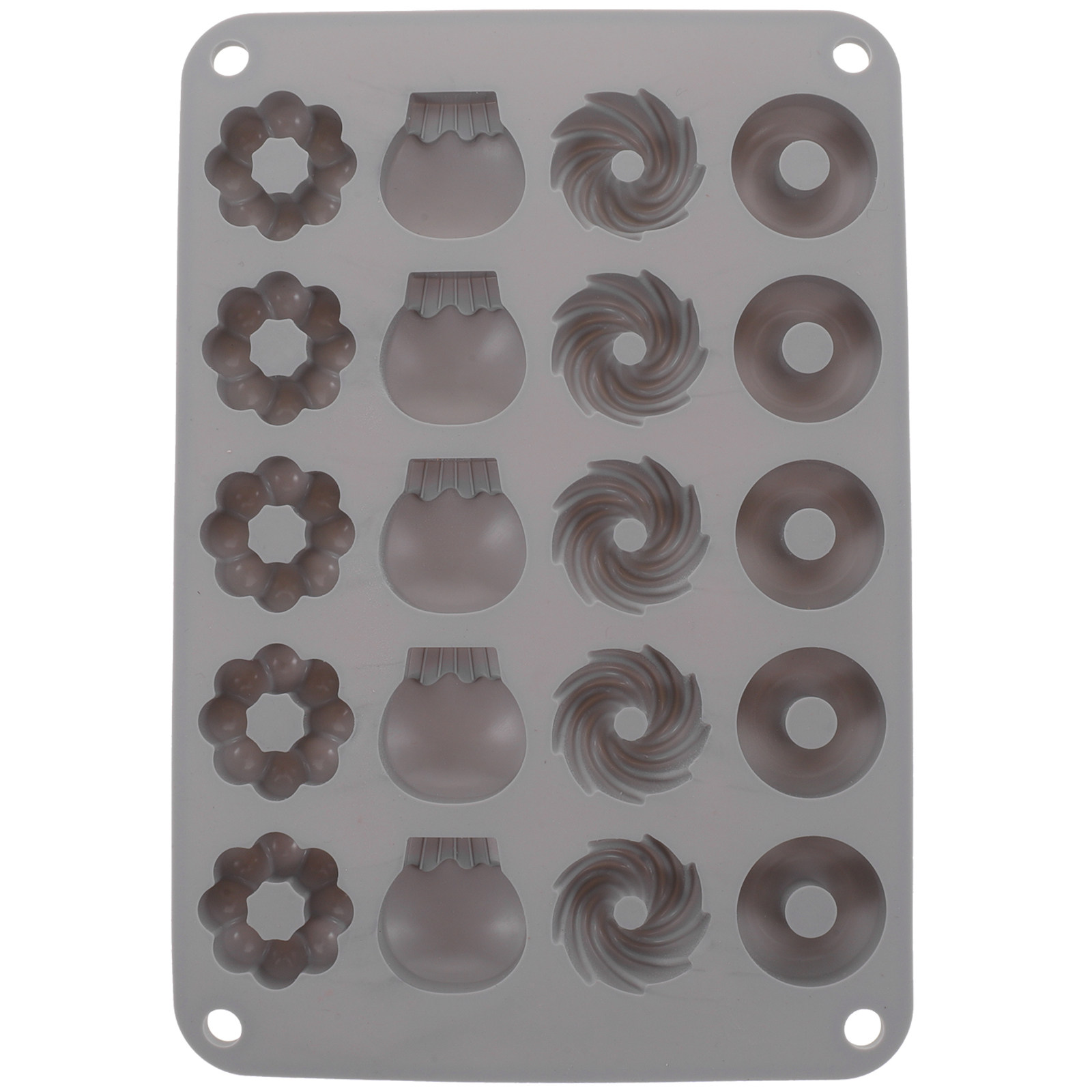 Donut Mold Silicone - Mini-Schokoladen-Donut-Form aus Silikon, Antihaftbeschichtet, Hitzebeständig, DIY-Form