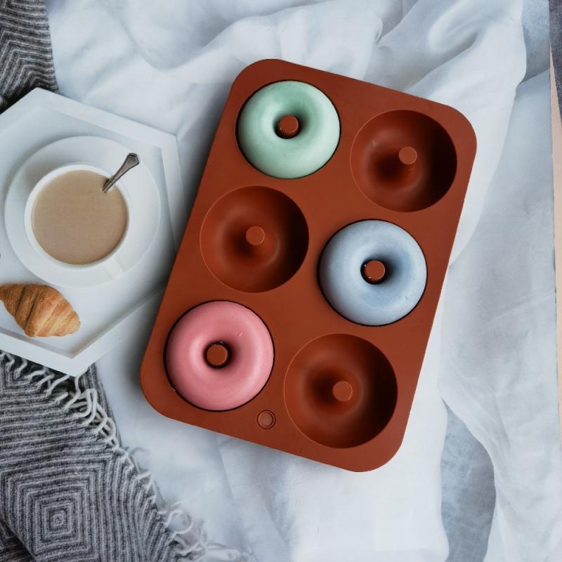 Neu # 6-Loch-Silikon-Donut-For – Donut Mold Silicone Bewertung und Preis