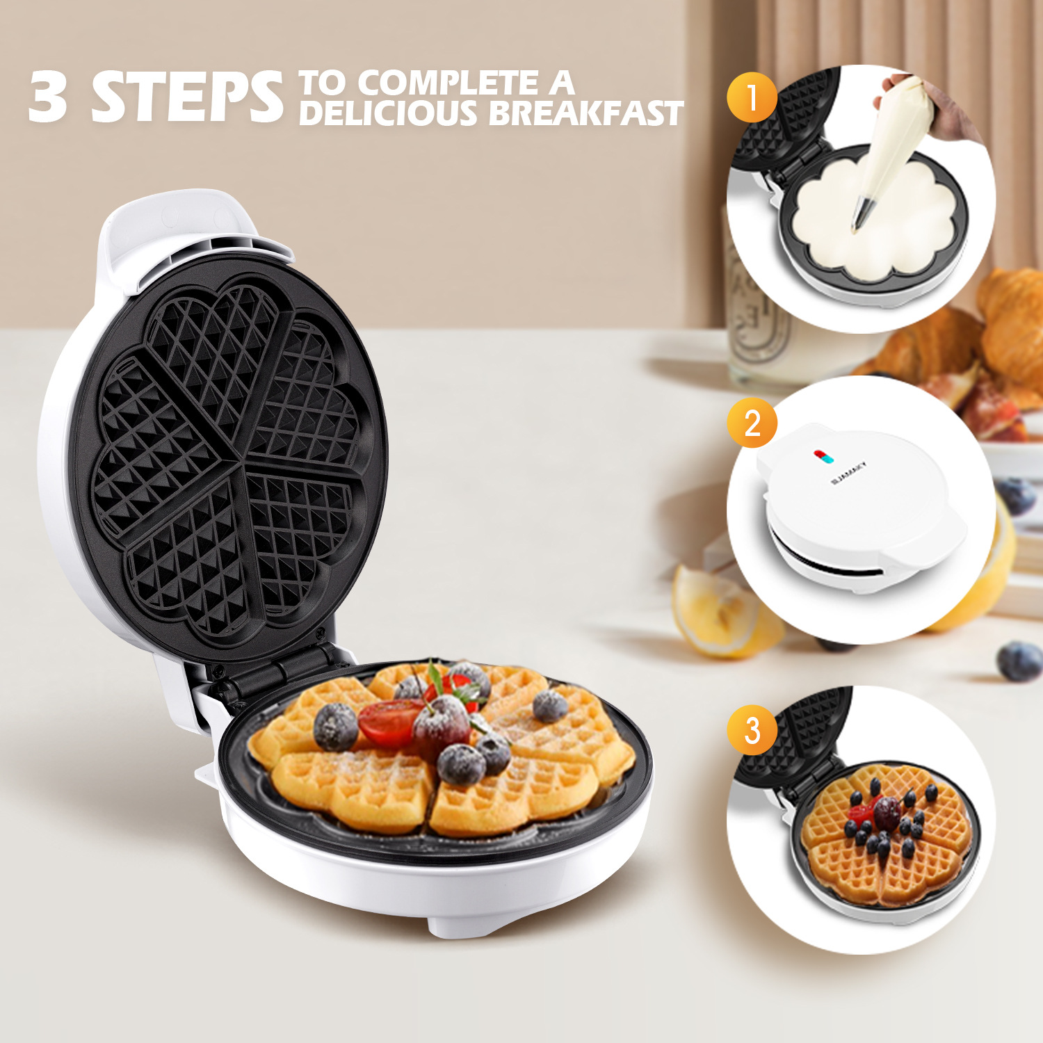 Frühstück Waffel Formen Ei Kuc – Mini Pancake Griddle Bewertung und Preis